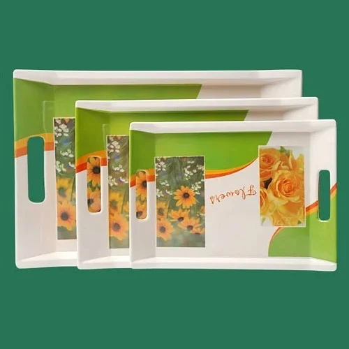 Melamine Marvel Serving Tray Set